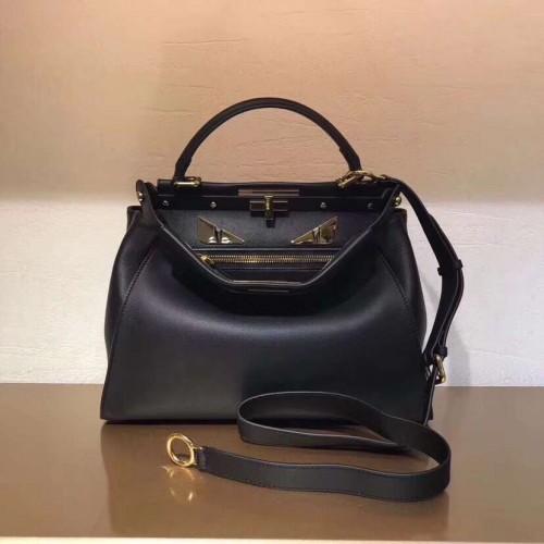 Fendi Peekaboo regular weinheimer bug bag black 33cm